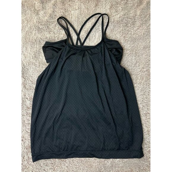 Athleta Hidden Agenda Workout Tank Sports Bra Black Size XL Yoga Gym - Picture 4 of 11